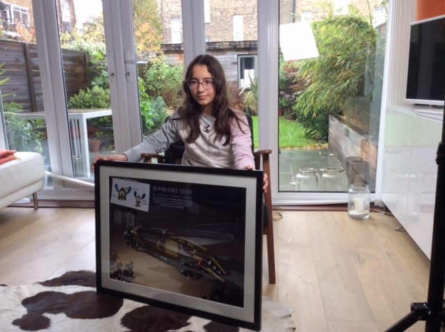 Sofia - UK WINNER in Worldwide Rolls-Royce Young Designer Competition.